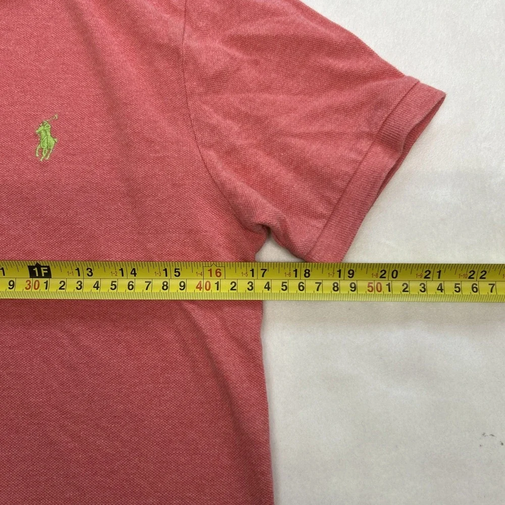 Polo Ralph Lauren Vintage Men's Coral Size Small Short Sleeve Polo Shirt